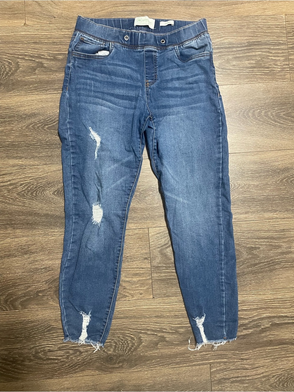Regeneration poppy Women’s Distressed Blue Denim Jeans small stretch waist